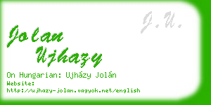 jolan ujhazy business card