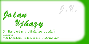 jolan ujhazy business card